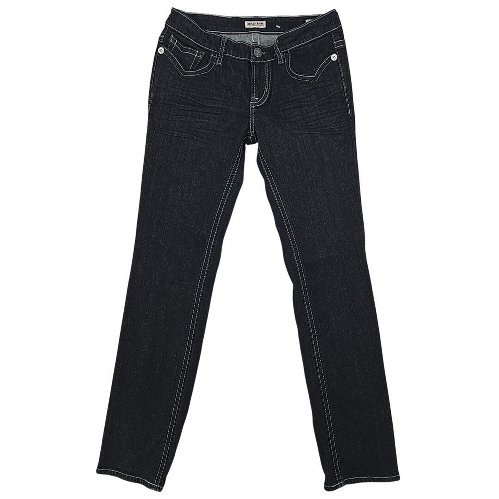 Women's‎ MEK Jeans Harrison Flap Pocket Dark Wash Low Rise Straight Sz 28/34
